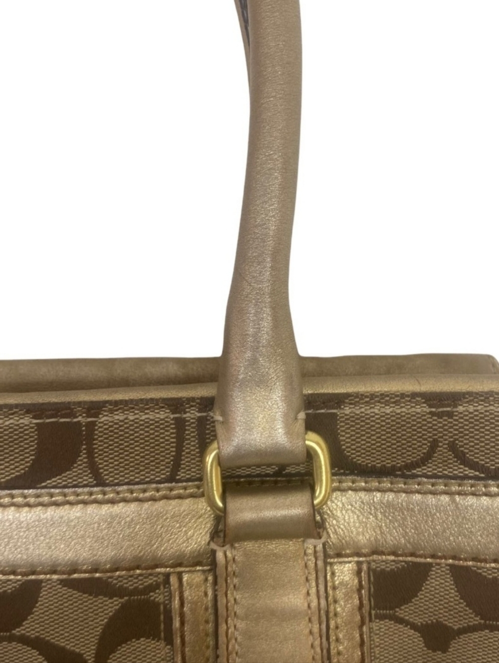 Coach Hampton Signature Jacquard Tote with Metallic Trim - Picture 6 of 9